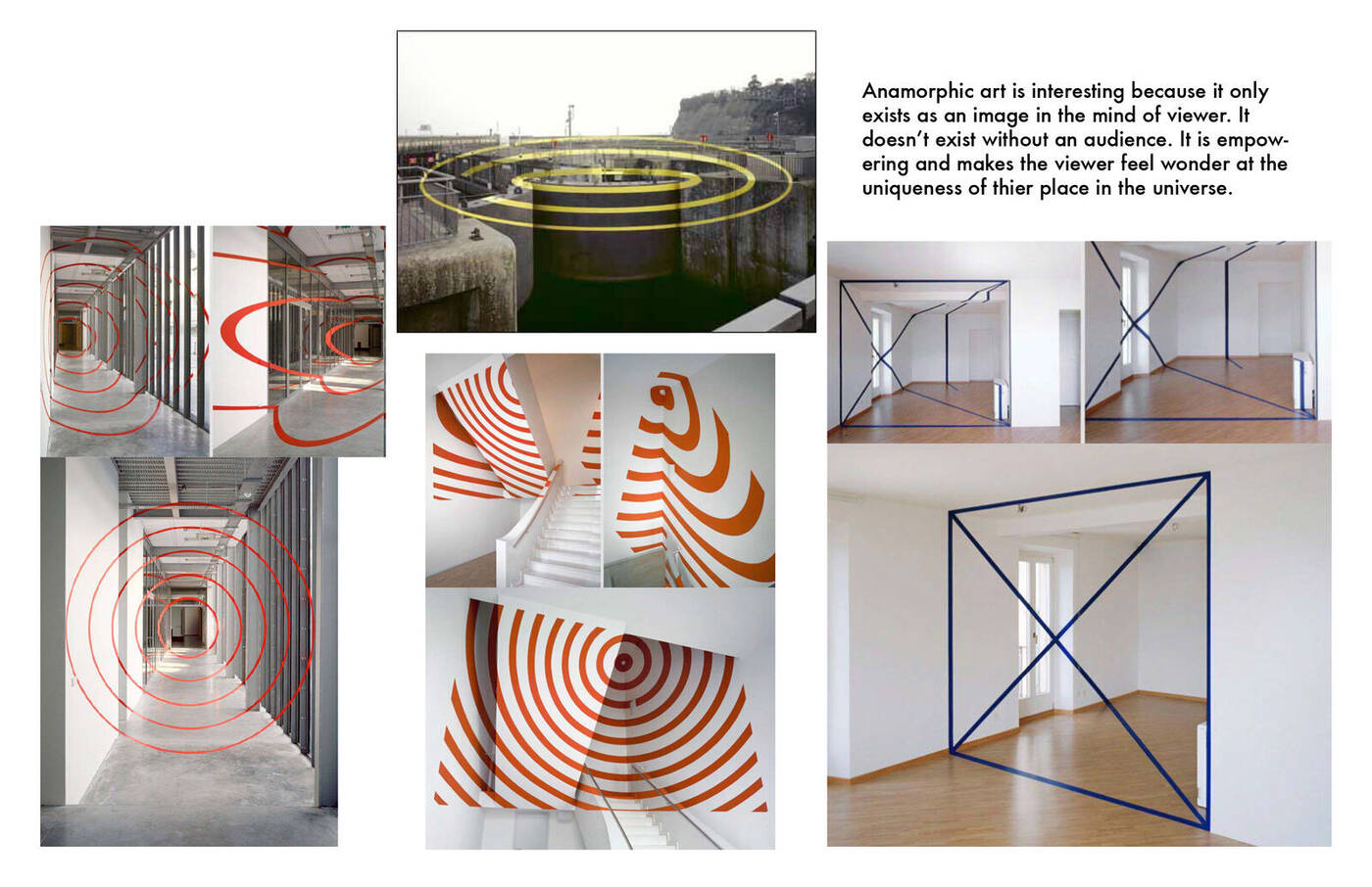 Anamorphic art — exists only in the mind of the viewer