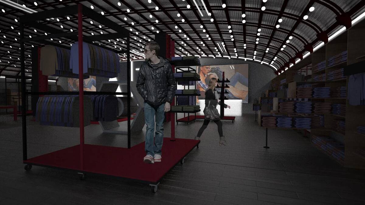 Fixture on casters — view 2