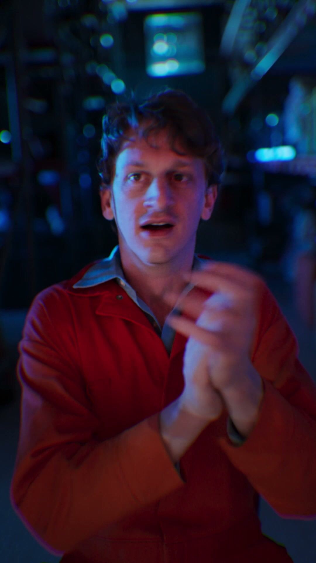 Portrait in blue light