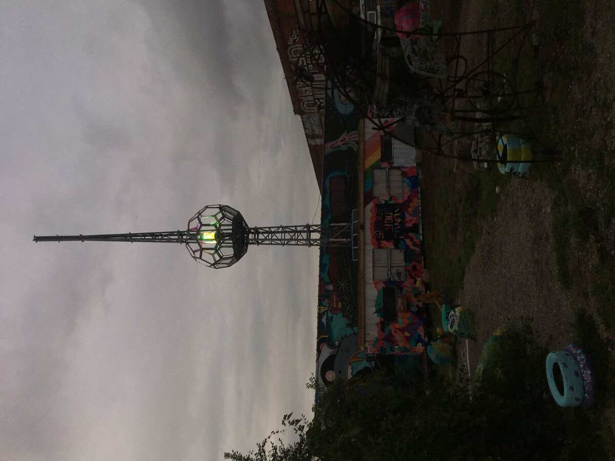 Full tower in the art yard at the Lincoln Factory